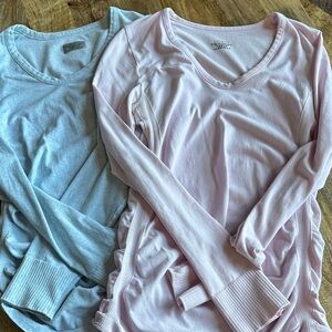 Lot of 2 Athleta long sleeve tops-small